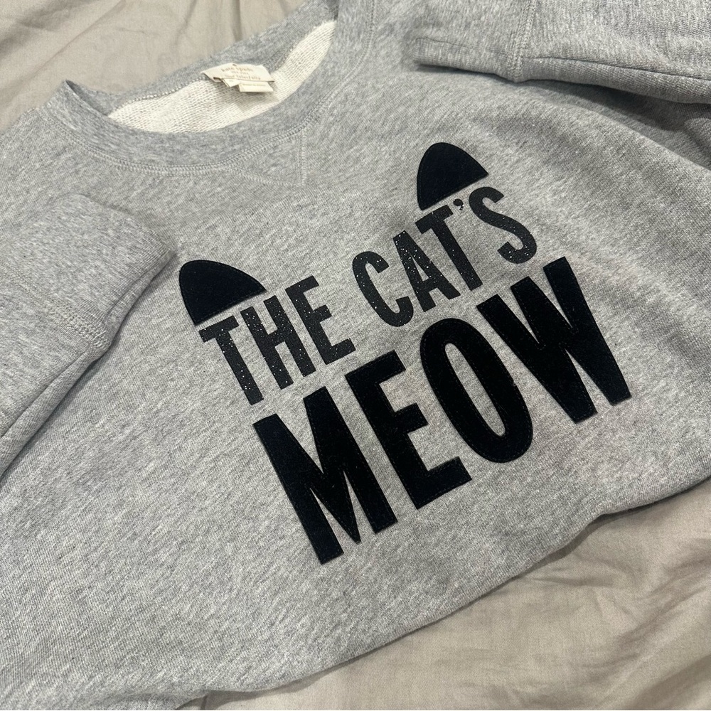 Kate Spade Gray 'The Cat's Meow' Sweatshirt